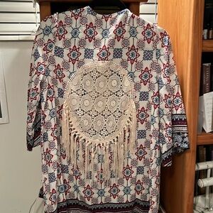 Dream catcher rayon cardigan